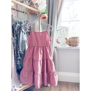 New Darling Dusty Rose Minimalist Gauzy Muslin Dress 4T
